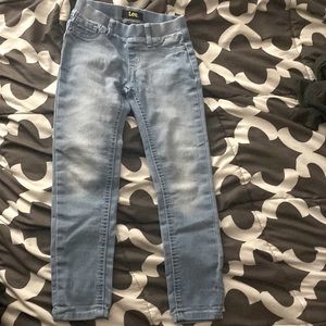 Stretch little girl skinny jeans pull ups...size 5